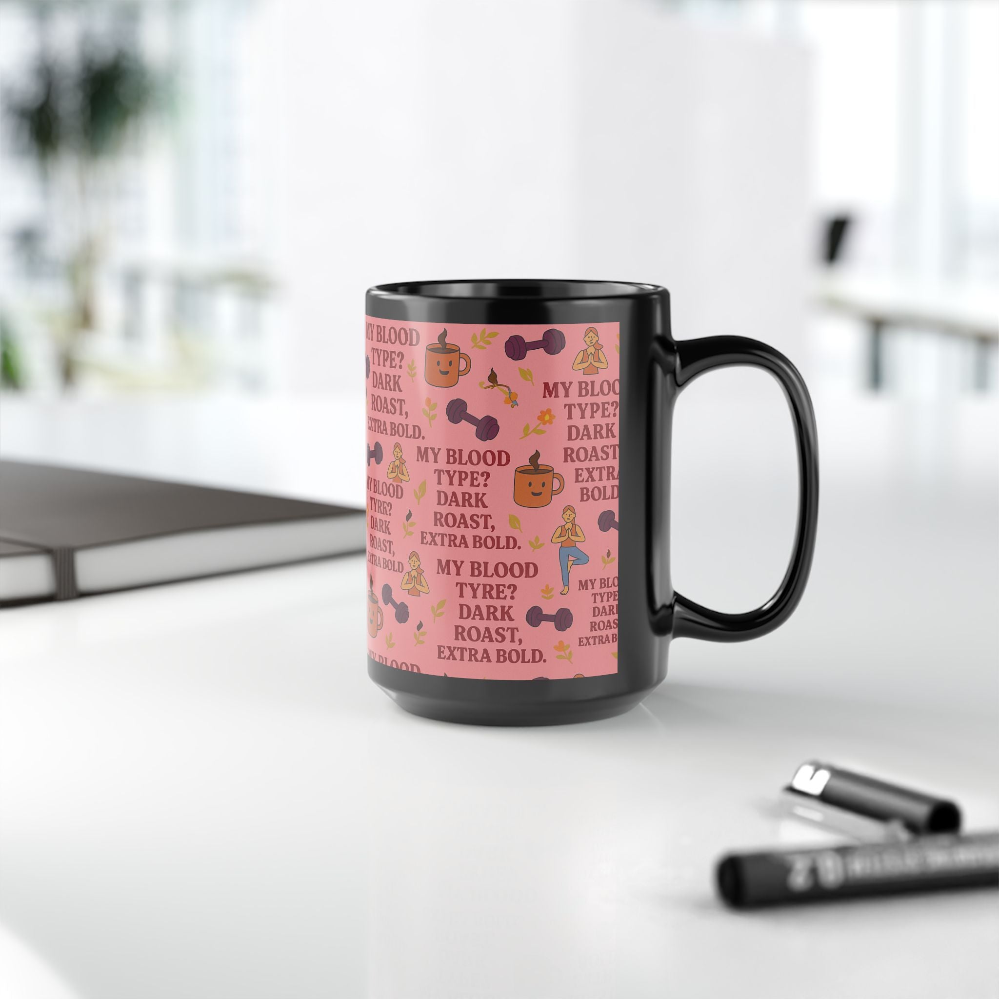 Black Mug, 15oz