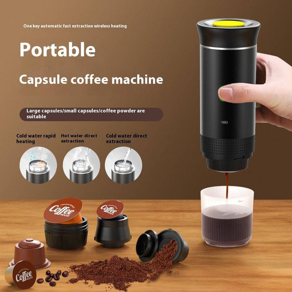 Portable Electric Capsule Coffee Machine – Wireless & Compact
