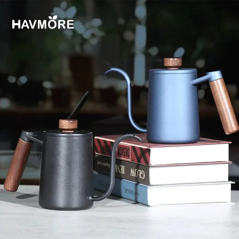 Stainless Steel 600ml Long Gooseneck Spout Barista Espresso Coffee Makers-0