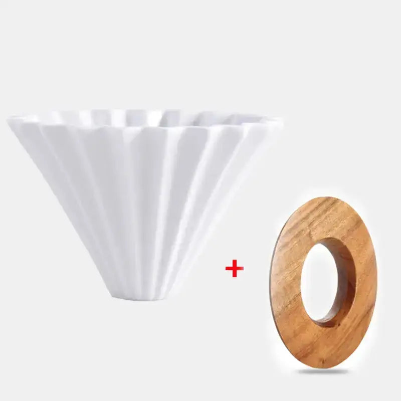 Ceramic Coffee Dripper Pour Over Coffee Maker Handmade Origami Coffee Filter Cup-13