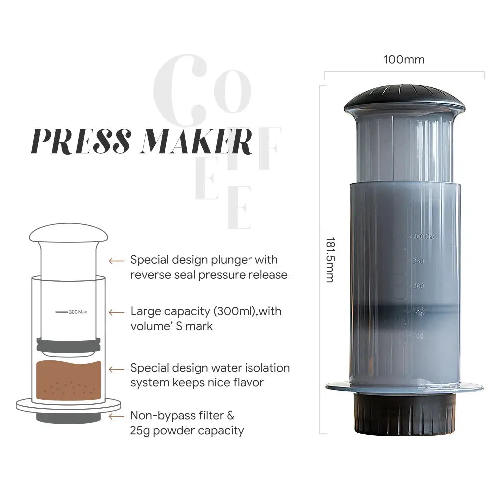 Espresso Coffee Maker Machine Filter Paper Portable Cafe French Press CafeCoffee Pot For AeroPress Machine Barista Tool-3