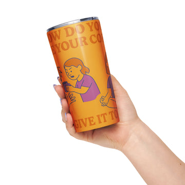 Tapered stainless steel tumbler