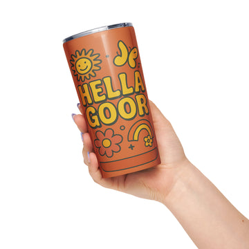 Tapered stainless steel tumbler